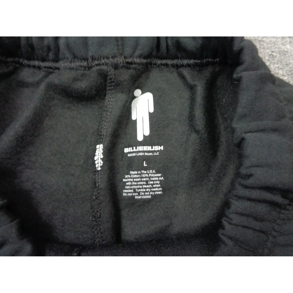 Billie Eilish Soto Gang Jogger Sweatpants Adults Large Black‎ Music Rare